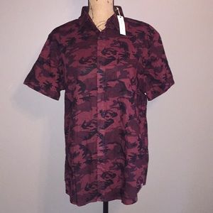 Sovereign Code camo mens button up collared shirt